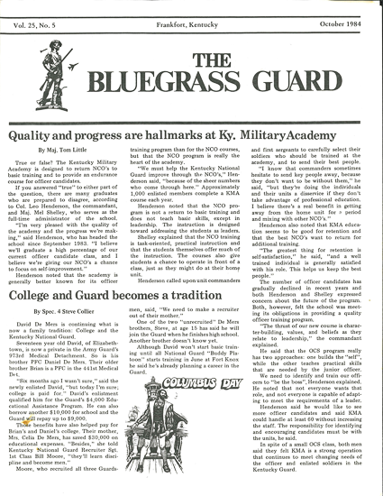 Bluegrass Guard, October 1984